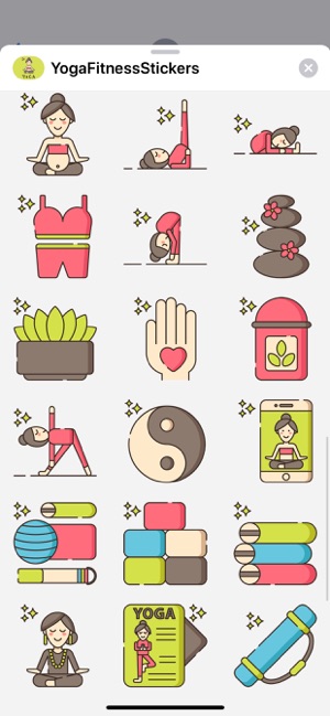 Yoga & Fitness Stickers(圖4)-速報App