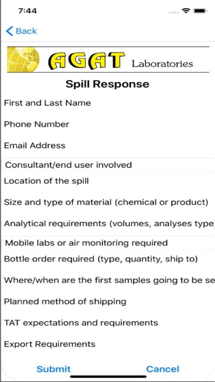 AGAT Spill Response