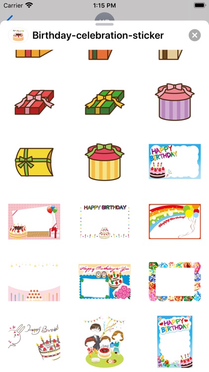 Birthday celebration sticker