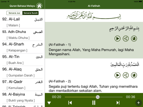 Quran Bahasa Melayu screenshot 2