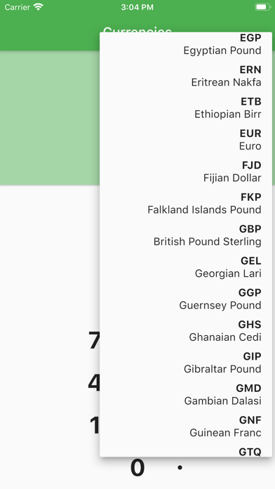 Some currencies screenshot 2