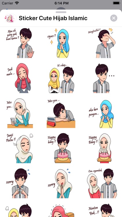 Sticker Cute Hijab Islamic screenshot-4