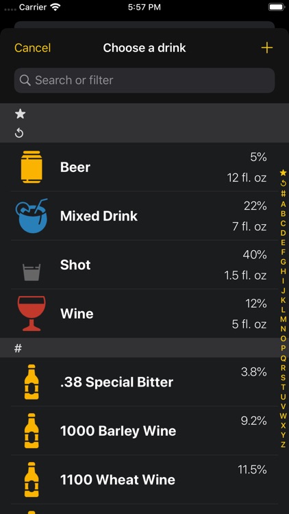 Drink alcohol measurement