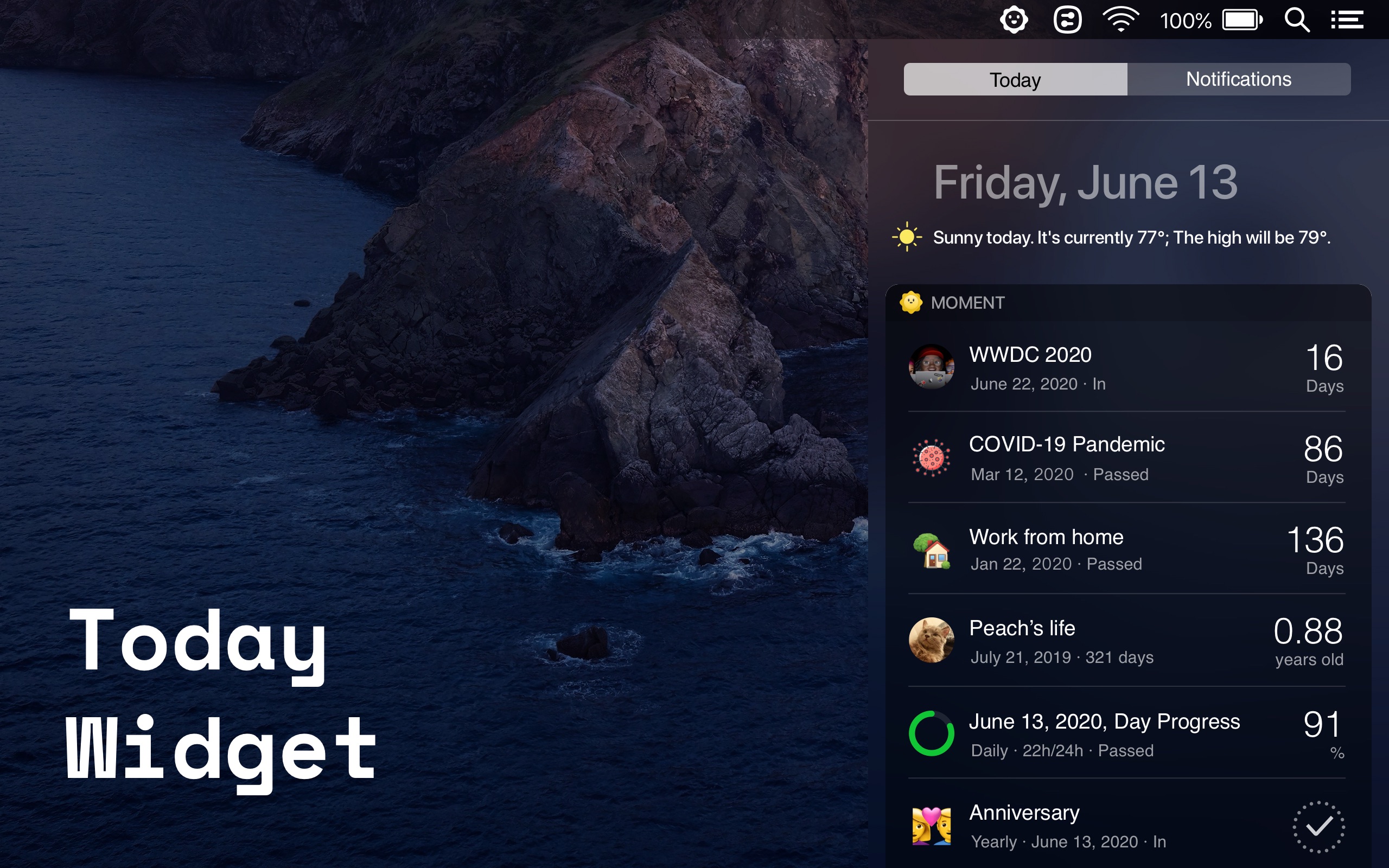Screenshot do app Moment - Every Day Counts!