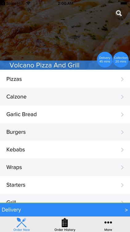 Volcano Pizza And Grill