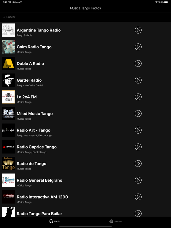 Tangos y Milonga Música Radios screenshot 2