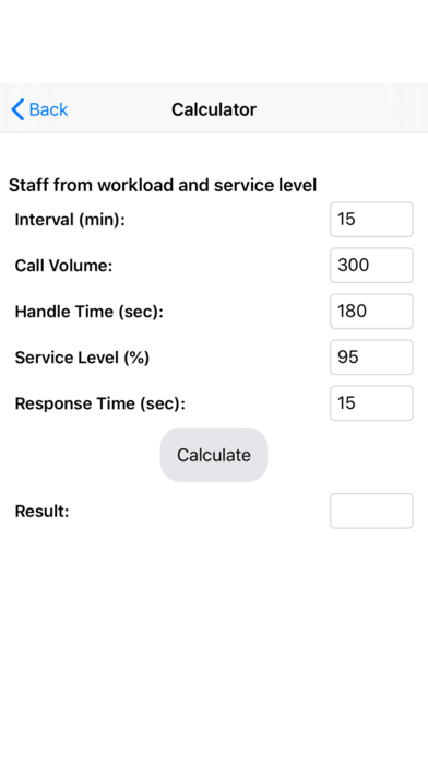 Call Center Calculators screenshot 2