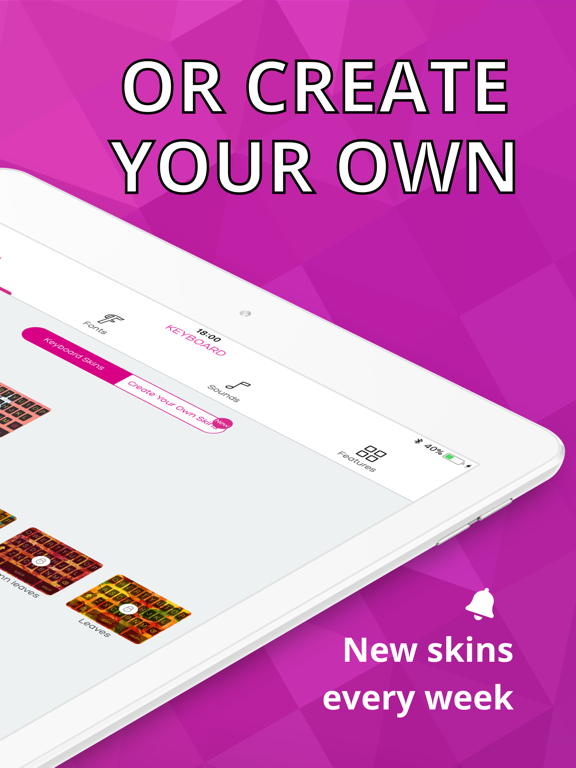 Keyboard Skins for iPhone and iPad -  With Gif, themes and emoji screenshot