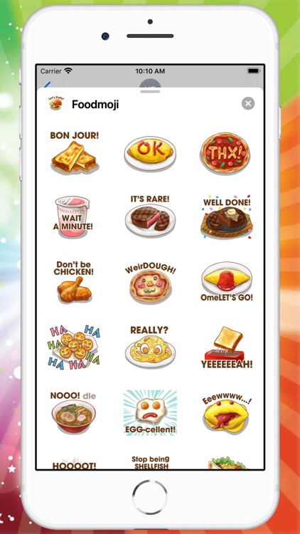 Foodmoji stickers for iMessage