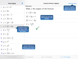 Game screenshot Practice Perfect Algebra apk
