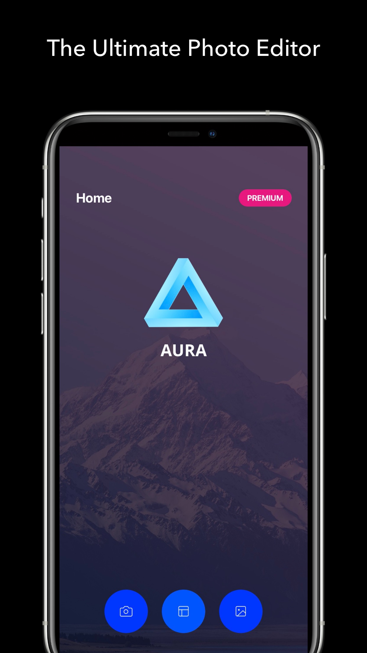 Screenshot do app AURA - Camera Photo Editor