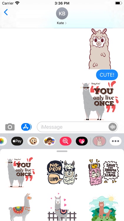 Fluffy Alpaca Stickers