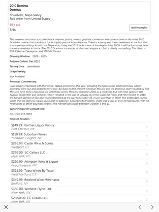 Screenshot 3 Vinous: Wine Reviews & Ratings iphone