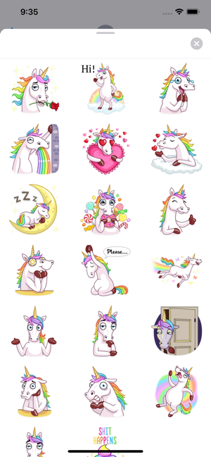 Funny Rainbow Unicorn Icon