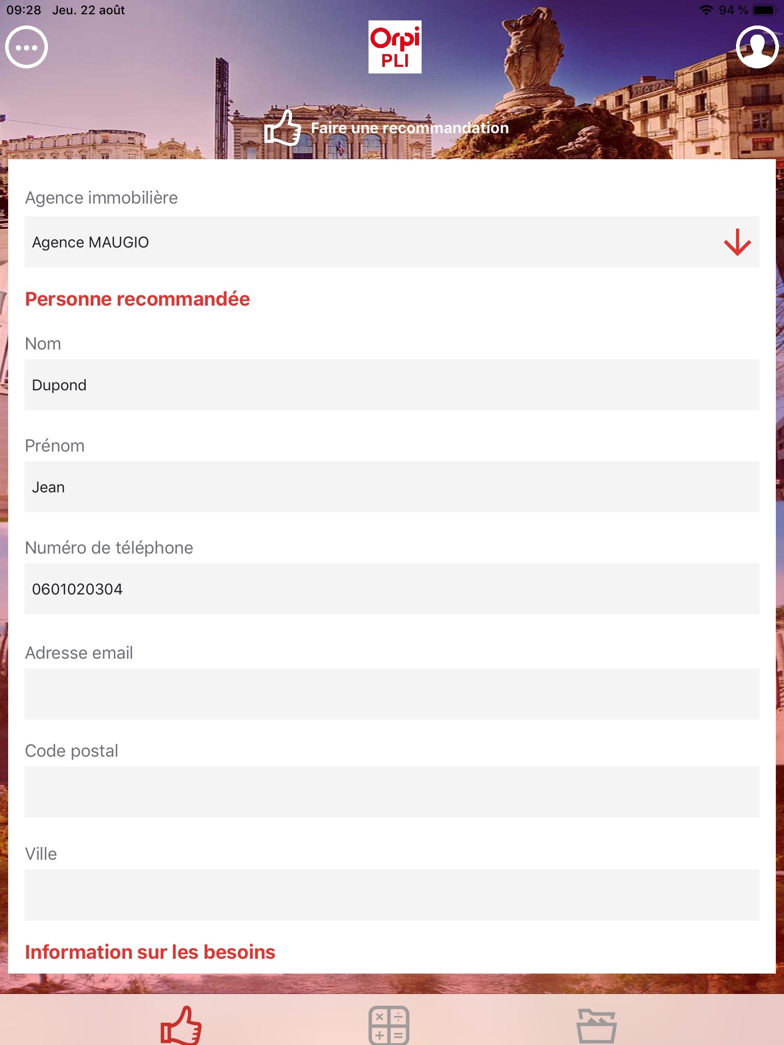 ORPI PLI Immobilier screenshot 2