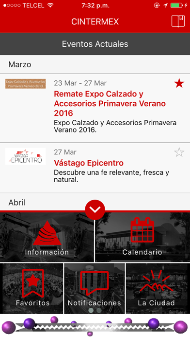 How to cancel & delete Events in Cintermex from iphone & ipad 1