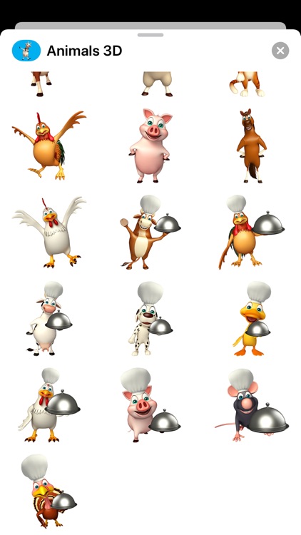 Animal 3D Stickers - Emojis