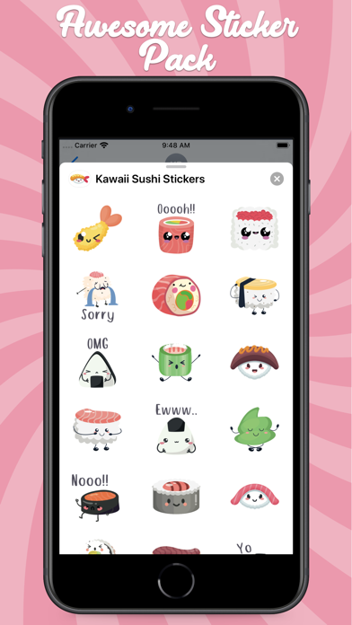 Kawaii Sushi Stickers screenshot 2