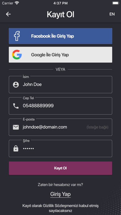 App preview