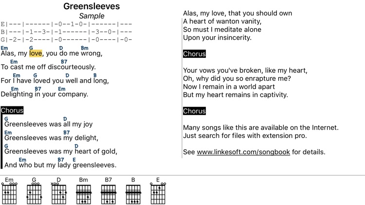 SongBook Chordpro