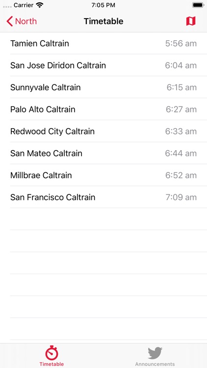 Caltrain Timetable