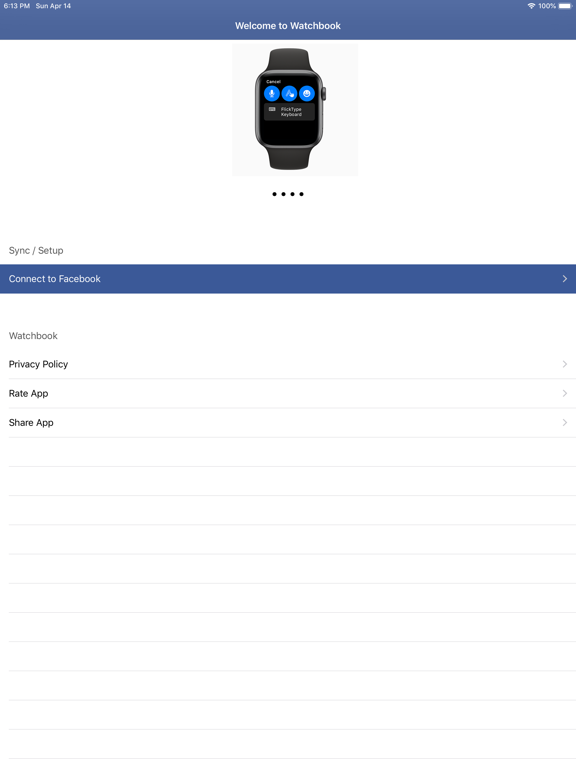 Watchbook for Facebook Ipad images