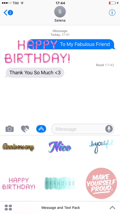 Message and Text Pack