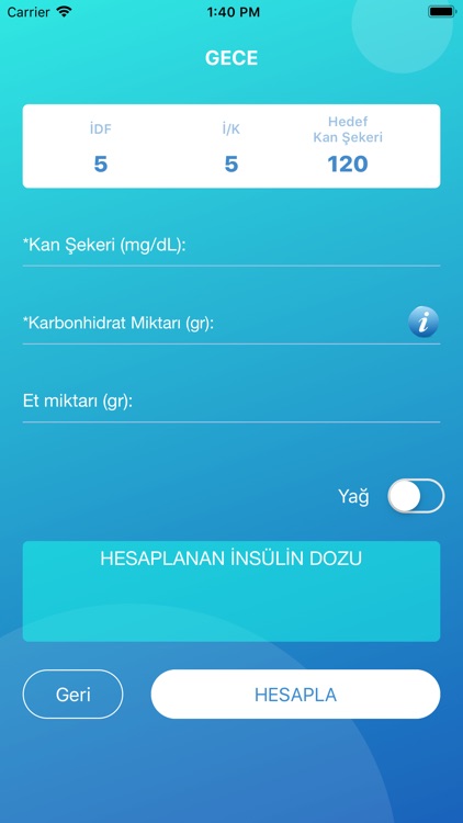 Bolus Hesaplayıcı