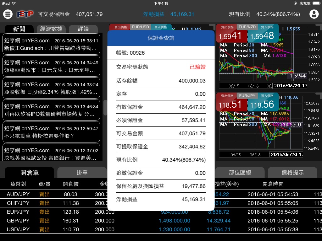 遠銀FX Margin screenshot 3