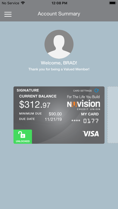Nuvision Card Management screenshot 2
