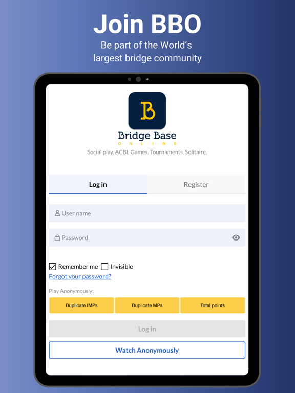 BBO – Bridge Base Online iPad app afbeelding 7