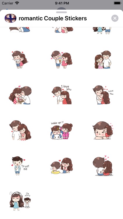 romantic Couple Stickers HD