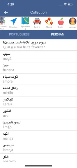 Game screenshot Portuguese Persian Dictionary apk