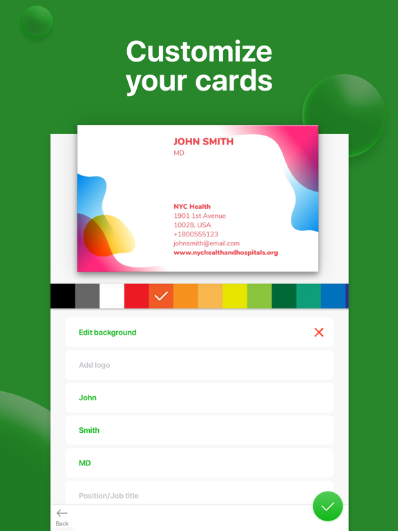 Design Visiting Business Cards screenshot 2