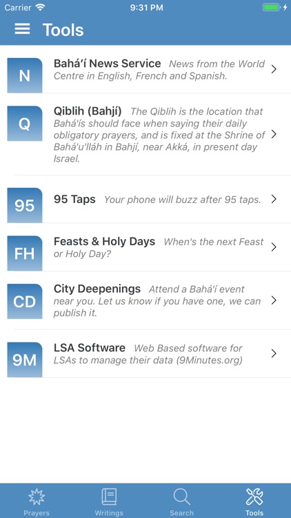 Bahá'í Prayers,Writings,Tools screenshot-7
