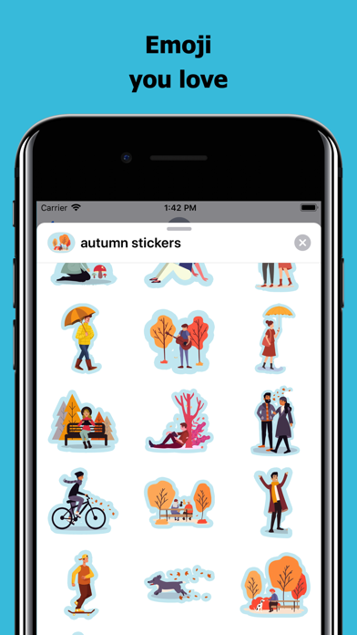Autumn emoji & Fall Stickers screenshot 2