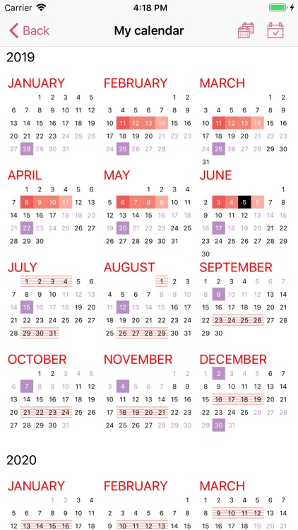 WomanLog Pro Calendar screenshot-4