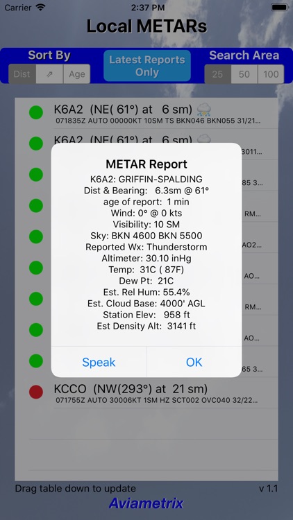 Local METARs screenshot-0
