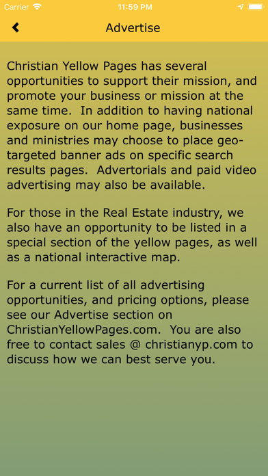 Christian Yellow Pages screenshot 3