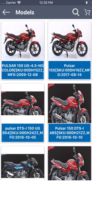 Bajaj Spare Parts Search