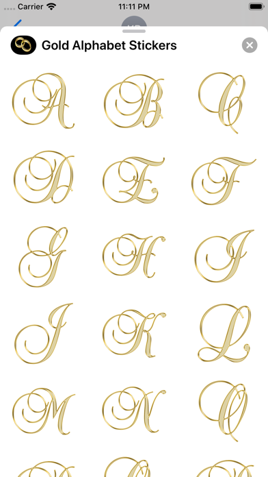 Gold Alphabet Stickers screenshot 2
