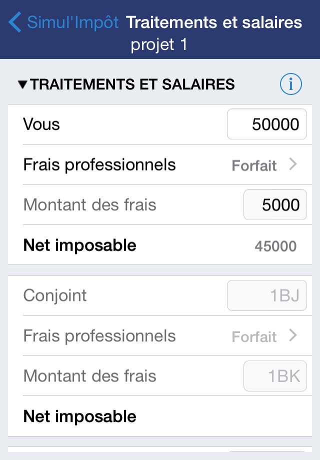 Simul'Impôt Lite screenshot 2