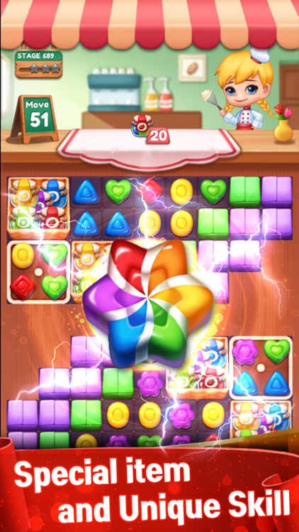 Sweet Candy POP Match 3 Puzzle