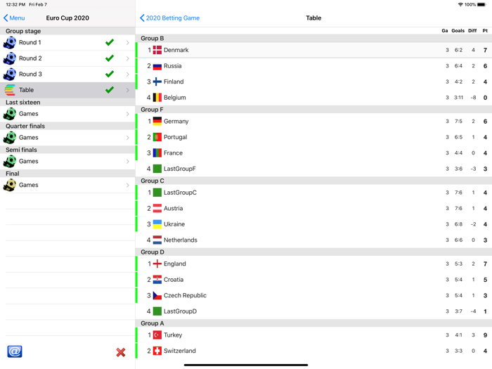 EM 2020 Betting Game