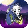 Skeleton Witch Stickers Pack