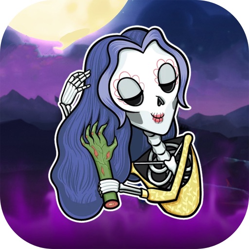 Skeleton Witch Stickers Pack icon
