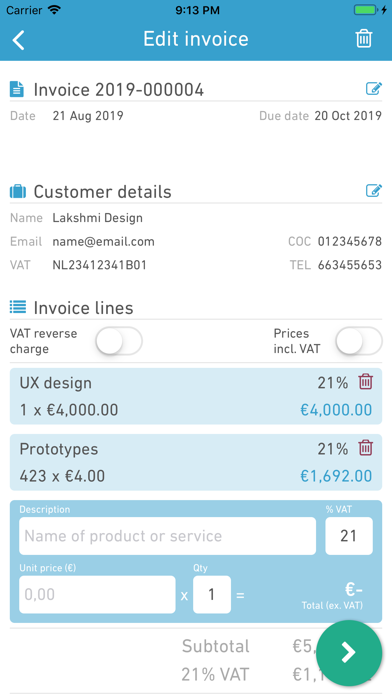 Gekko Invoicing and payments screenshot 2