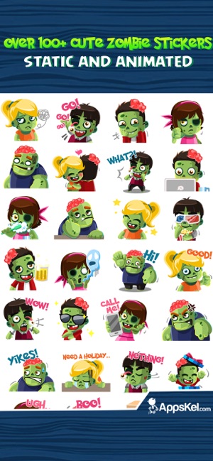 Zombies Emoji Stickers App(圖2)-速報App