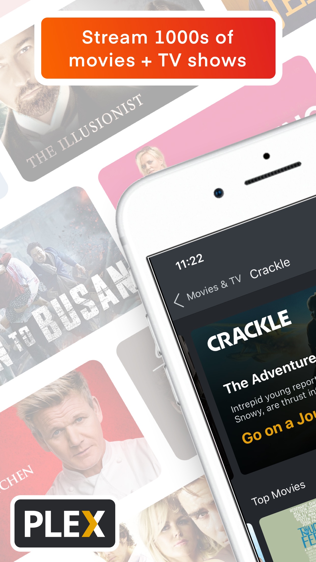 Screenshot do app Plex: Movies, TV, Music + more