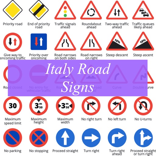 Italy Road Signs by Lobar Rustamova